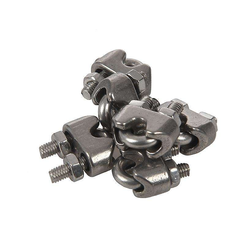 6 Pcs 304 Stainless Steel Saddle Clamp Cable Clip 3mm Wire