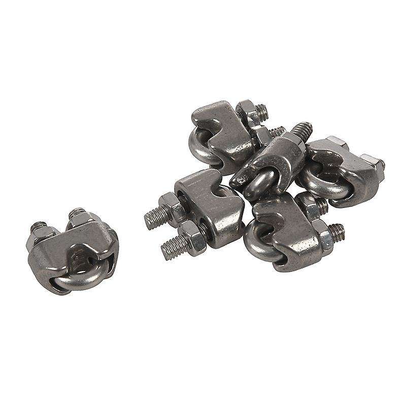 6 Pcs 304 Stainless Steel Saddle Clamp Cable Clip 3mm Wire