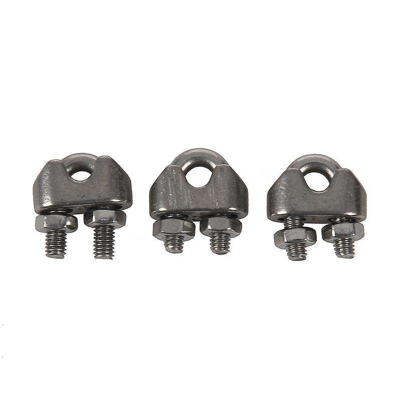 6 Pcs 304 Stainless Steel Saddle Clamp Cable Clip 3mm Wire