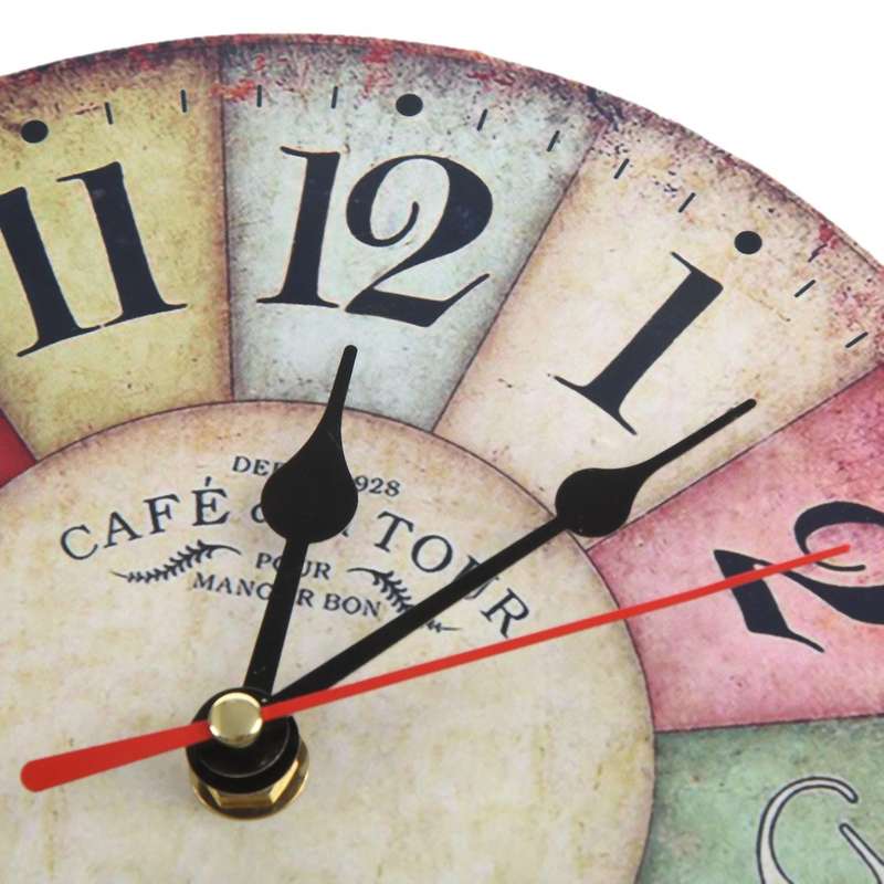 Timelike Wooden Wall Clock Vintage Home Office Art Large Watch