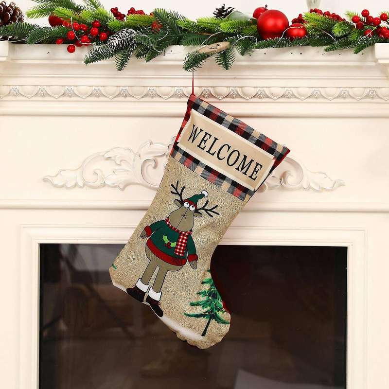 Christmas Stockings, Large Size Xmas Stockings Decoration, C