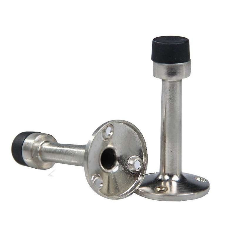 2pcs Cylinder Stainless Steel Door Stop Door Stoppers Stopper 75mm Buffer Wall Mounted