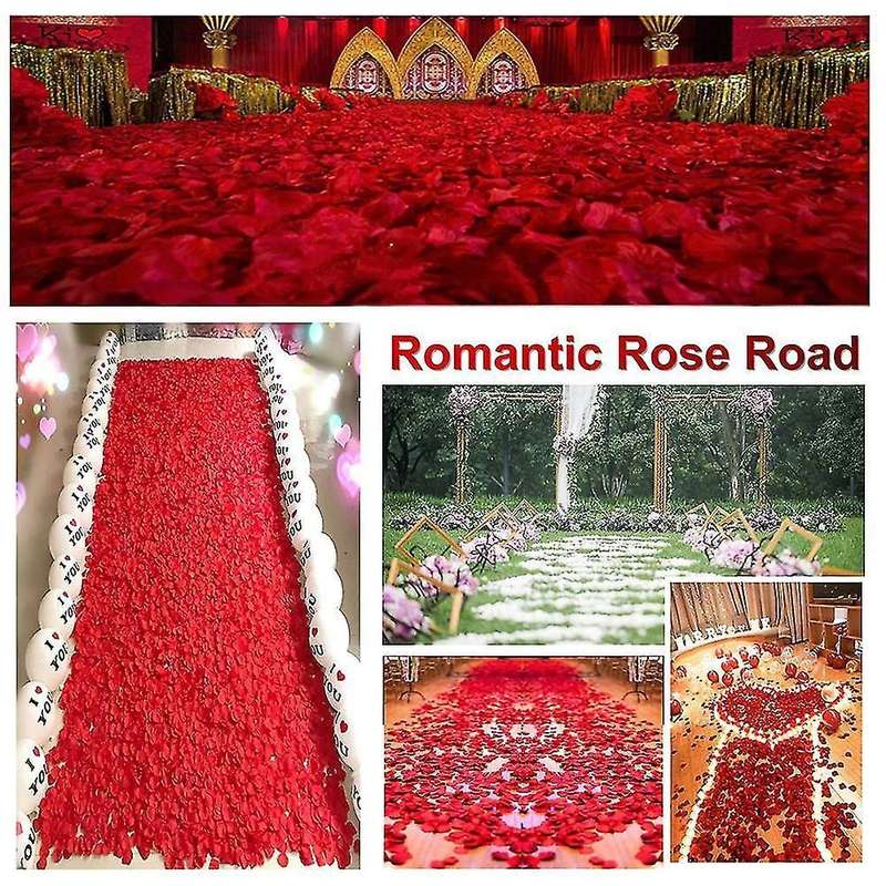 Wine Red Rose Petals for Romantic Night,fake Roses Petals,2000pcs