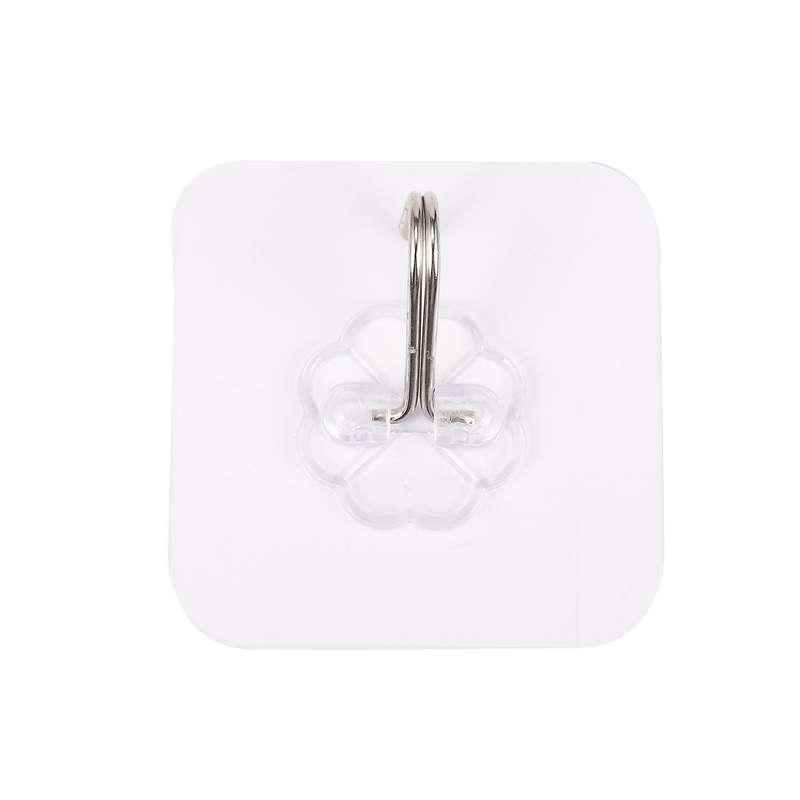 20pcs Strong Transparent Suction Wall Sucker Stainless Steel Hook