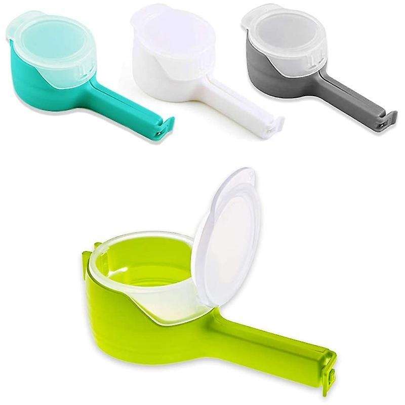4 Pack Storage Bag Sealing Clips with Pour Spouts,for Food Storage