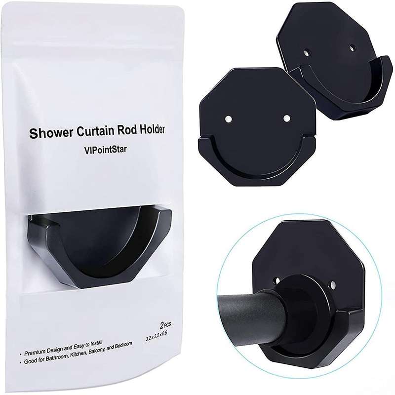 Matte Curtain Rod Wall Mount Bracket Advanced Sticky Shower Rod