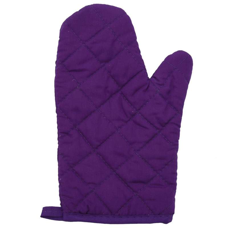 1 Pair Craft Cotton Oven Glove Pot Holder Cooking Mitts Yellow
