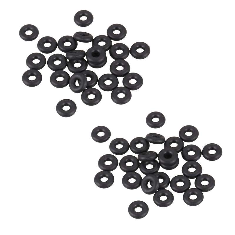 40 Piezas 5,6 Mm Diametro 1,8 Mm De Grosor De Goma En Negro O Anillos