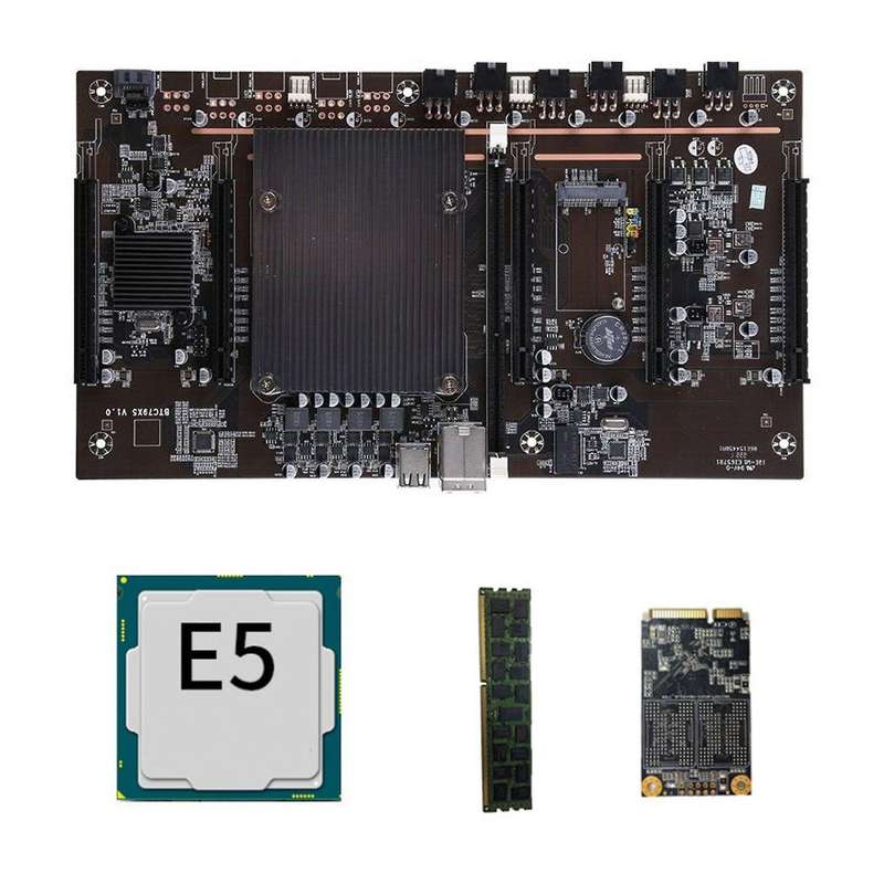 X79 H61 Btc Mining Motherboard+120g Ssd Support 3060 Graphics Card