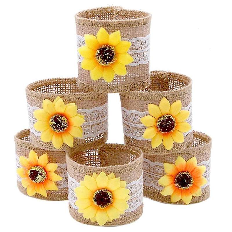 Fall Napkin Rings Set Of 10, Flower Napkin Ring Holders Handmade