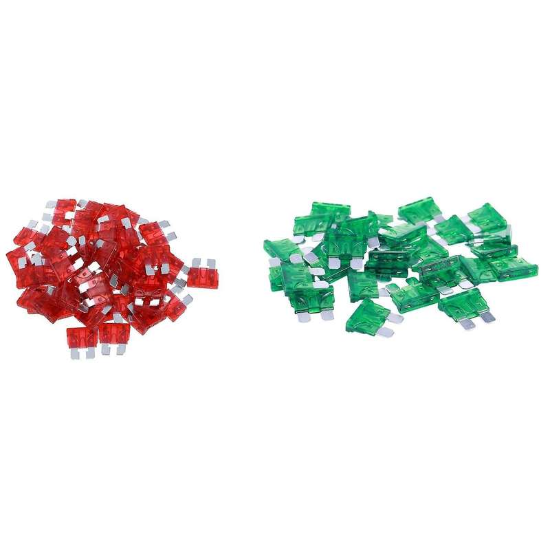Vehicle Car 30a 30amp Green Body Two Prong Blade Atc Fuse 30pcs