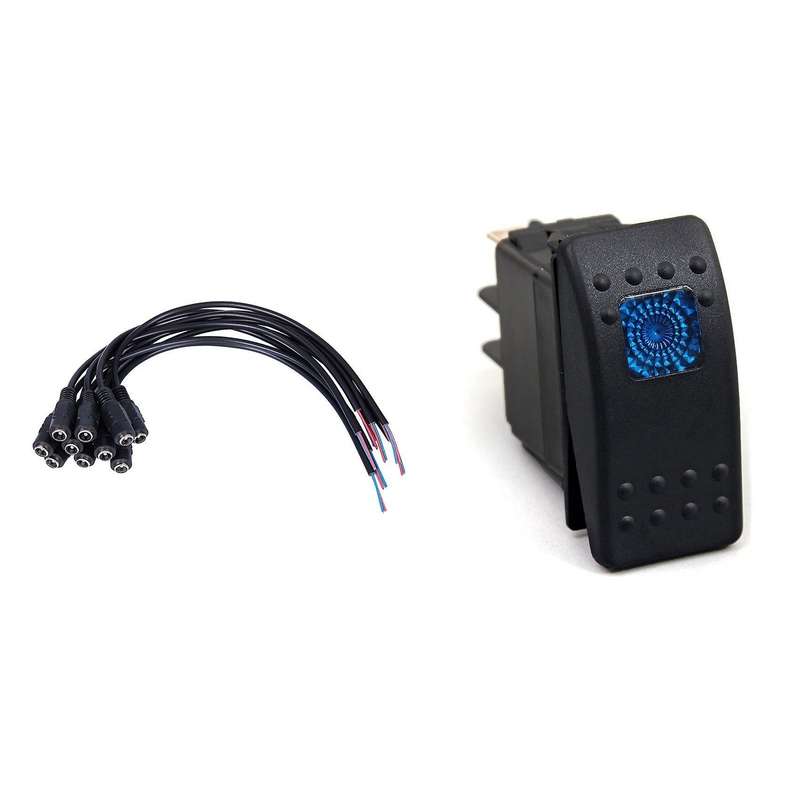 10pcs 12v Dc Power Plug Female Connector Cable 5.5x2.1mm 15cm