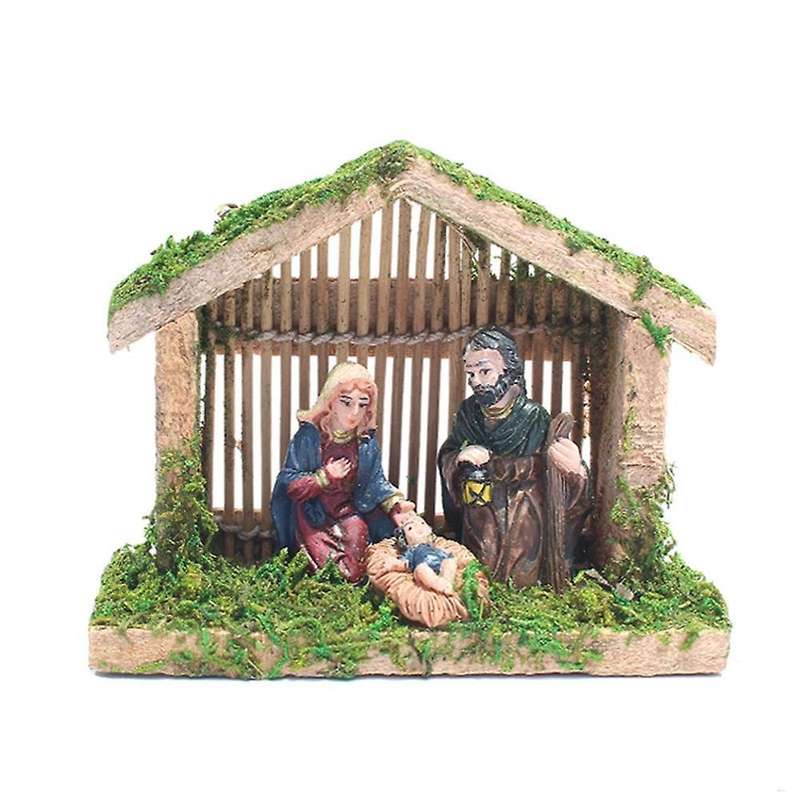 Nativity Manger Room Jesus Christmas Decoration Religious Figure A