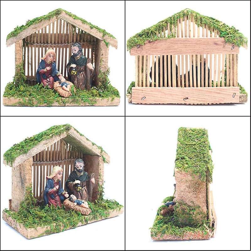 Nativity Manger Room Jesus Christmas Decoration Religious Figure A