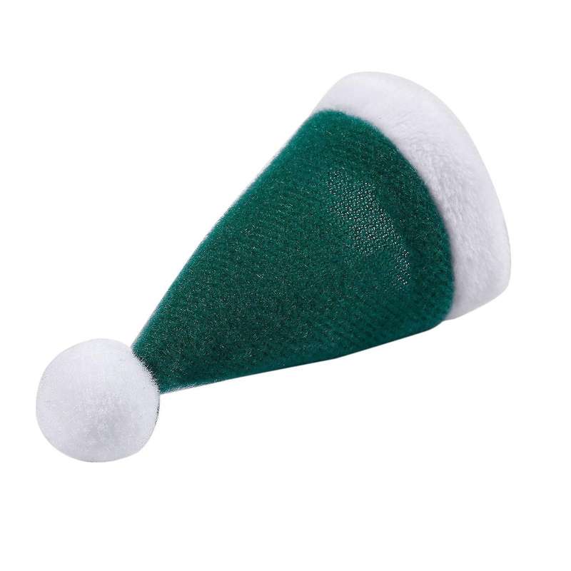 10pcs/set Mini Christmas Hat Santa Claus Hat Gift Caps Green #2