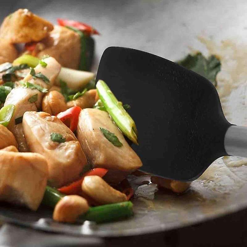 Stainless Steel Handle Silicone Nonstick Spatulas, Food Grade