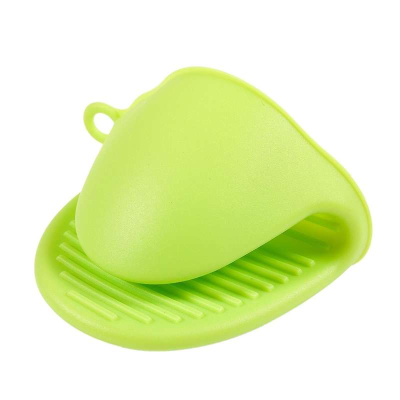 Silicone Heat Insulated Gloves Non-slip Gripper Pot Holdergreen