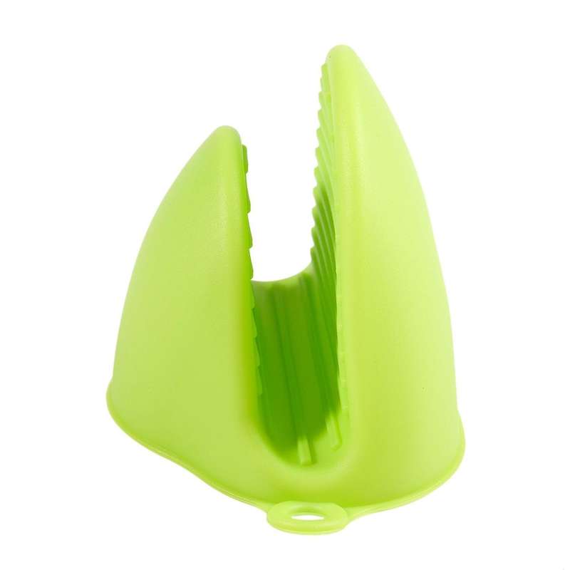 Silicone Heat Insulated Gloves Non-slip Gripper Pot Holdergreen
