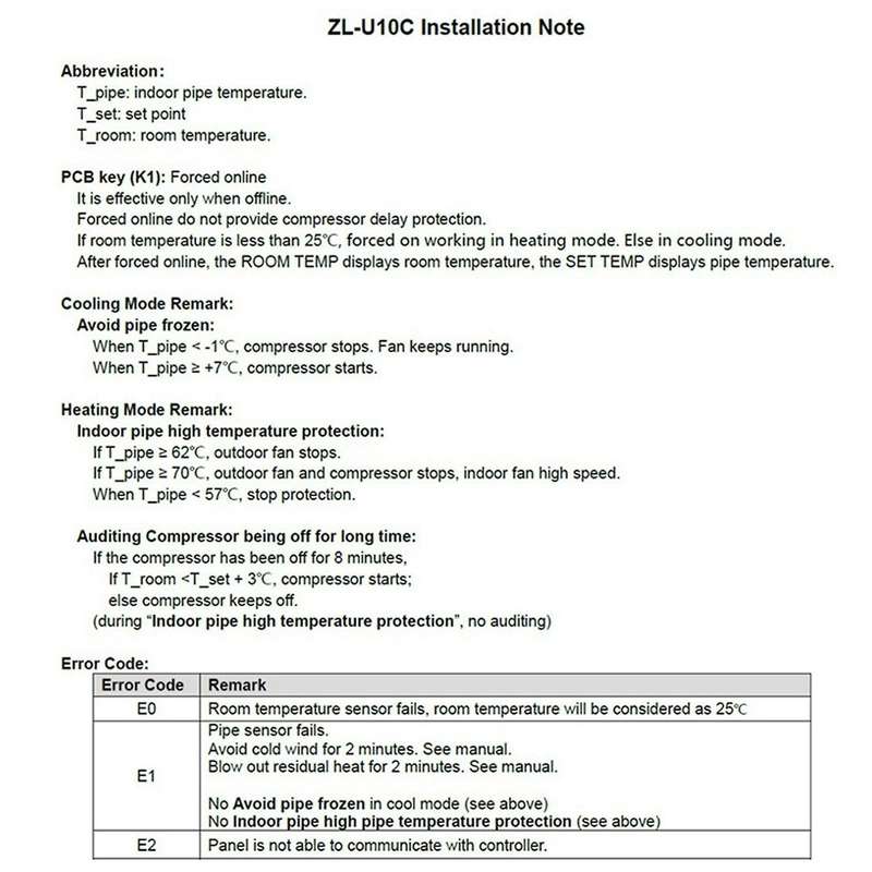 Lilytech Zl-u10c, Universal Ac Control System, Cabinet Ac Control Pcb