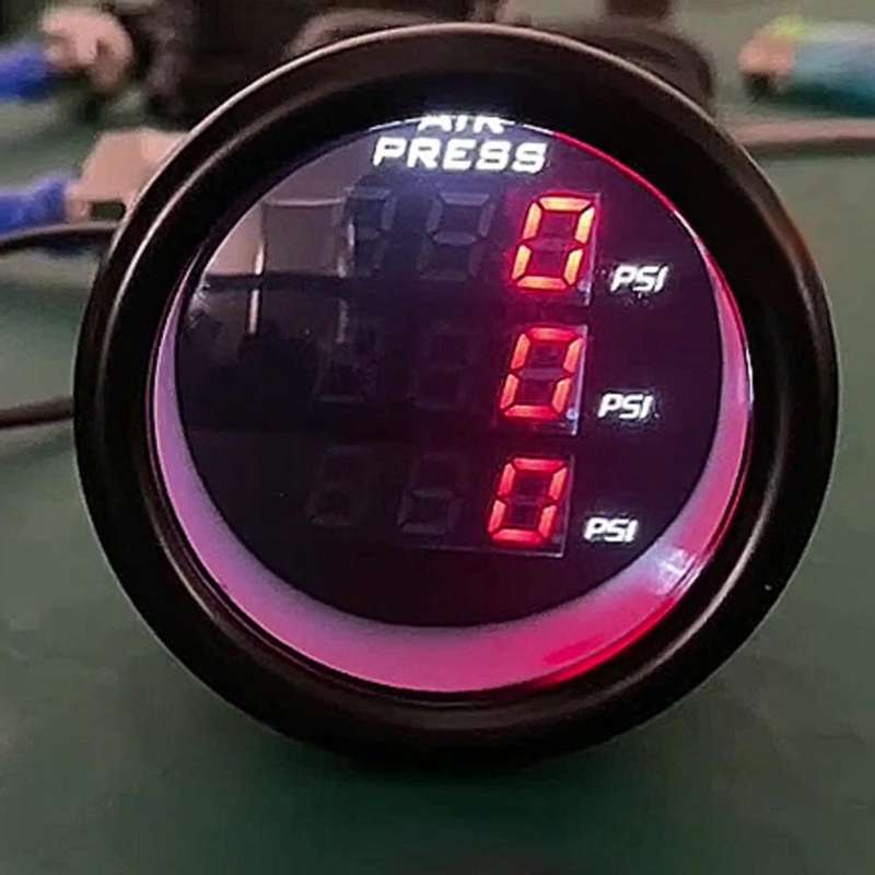 Air Pressure Gauge with 1/8npt Electrical Sensors Red Led 2meters