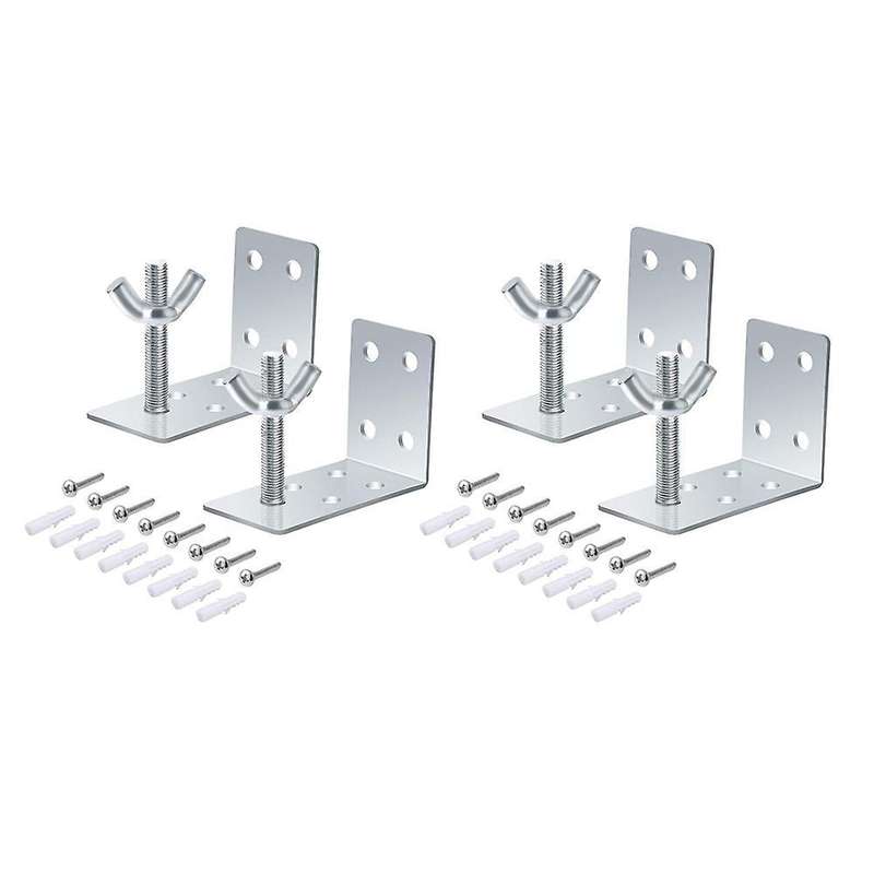4pcs Roman Shade Wall L Bracket and Wingnut Ceiling