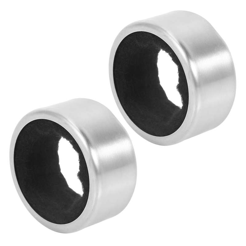 2x Wine Bottle Collar Wine Drip Collar Stainless Steel Felt Lined