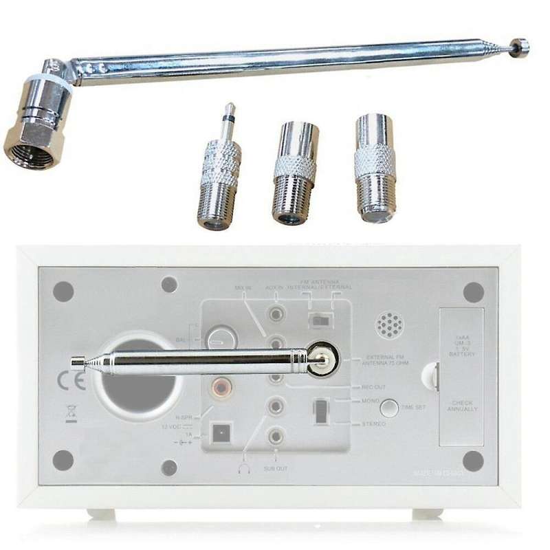 Rod Antenna 3.5mm Adapter Fm Radio Antenna F Type Male Plug Connector