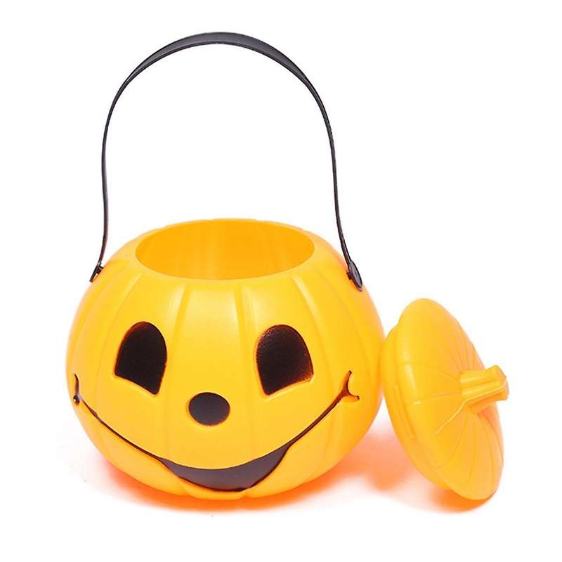 Halloween Pumpkin Bucket Children's Portable Pumpkin Bag with Lid