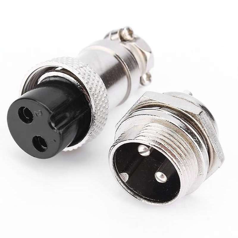 Gx16 Aviation Connector 2-pin 400v Screw Type Cable Connector