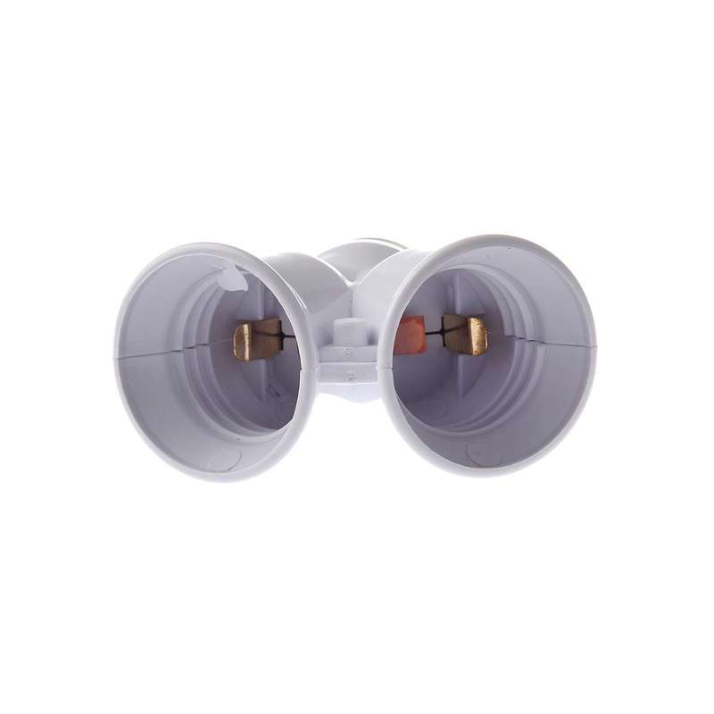 E27 1 to 2 E27 Led Light Lamp Bulb Adapter Split Splitter Base Socket