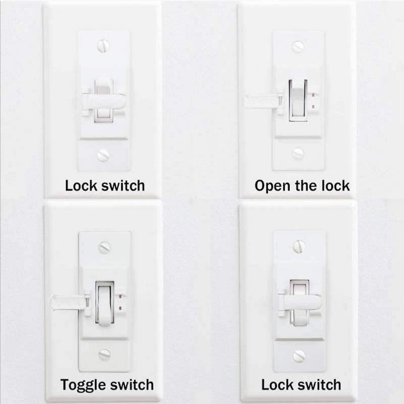 2 Pieces Of Light Switch Protective Cover Child Safety Switch Lock