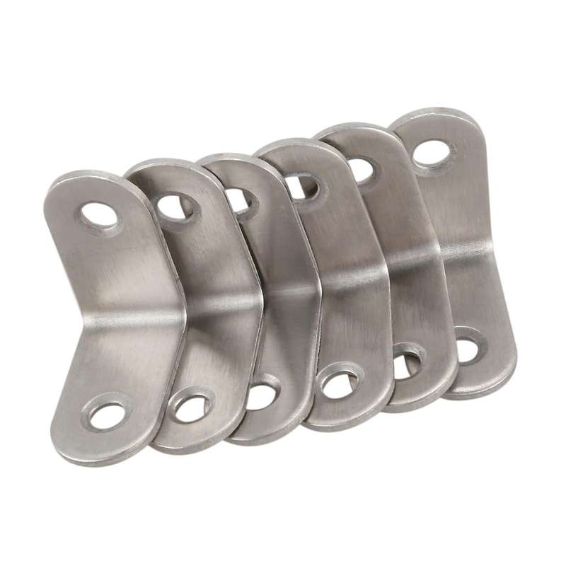 12 Pcs 30x30mm Metal Corner Brace Joint Right Angle Bracket Silver