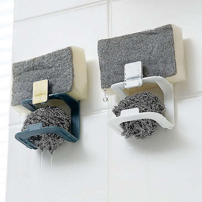 Double-layer Kitchen Sink Drain Rack Kitchen Sink Soap Holder White