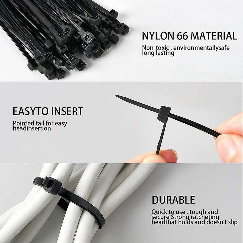 600 Pieces (100 Per Color) Small Colored Zipper Ties