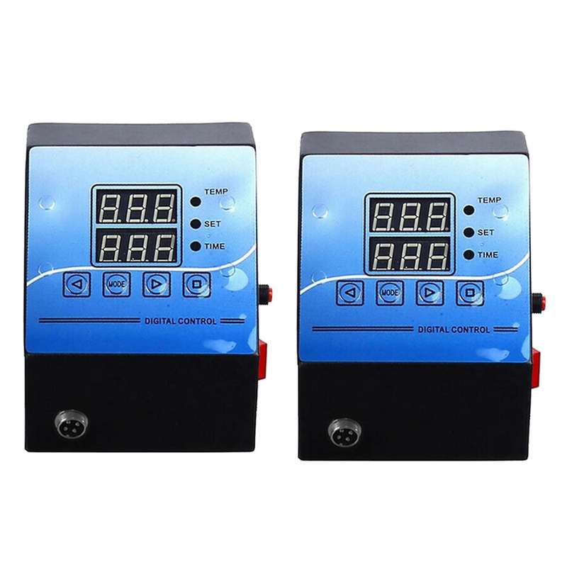 2x Digital Control Box Heat Press Temperature Controller Black