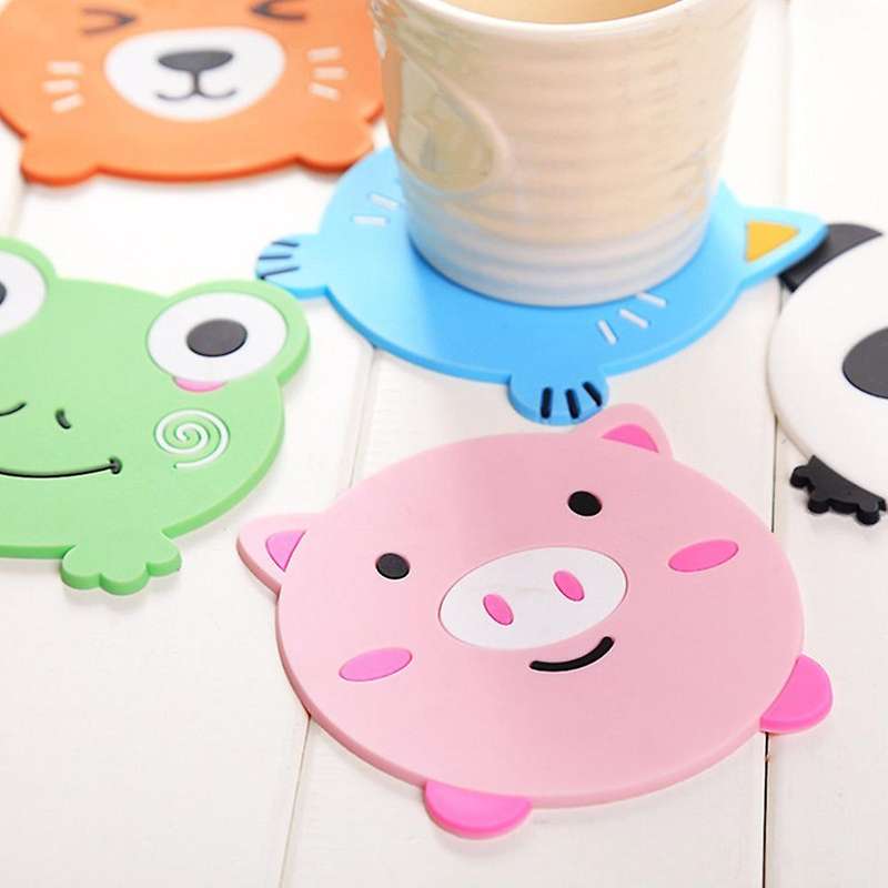 Silicone Rubber Coaster Color Animal Coaster