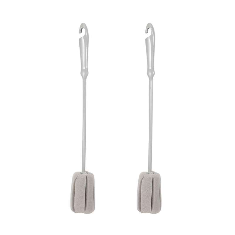 2pc Sponge Brush Milk Bottle Cup Cup Brush Plastic Long Handle