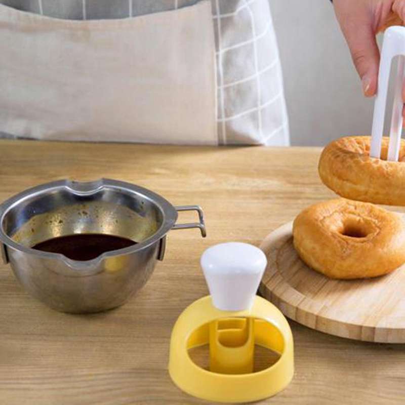 Donut Mold with Dipping Tongs, Hollow Bread Mold, Baking Tool, Mold
