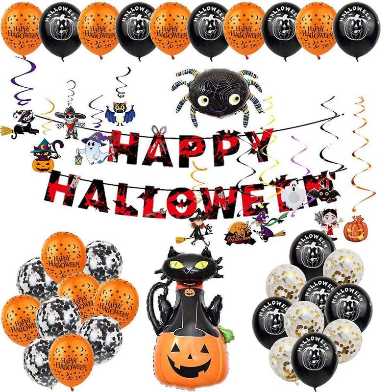 Halloween Banner Paper Pull Citi Decoration Supplies Knife String