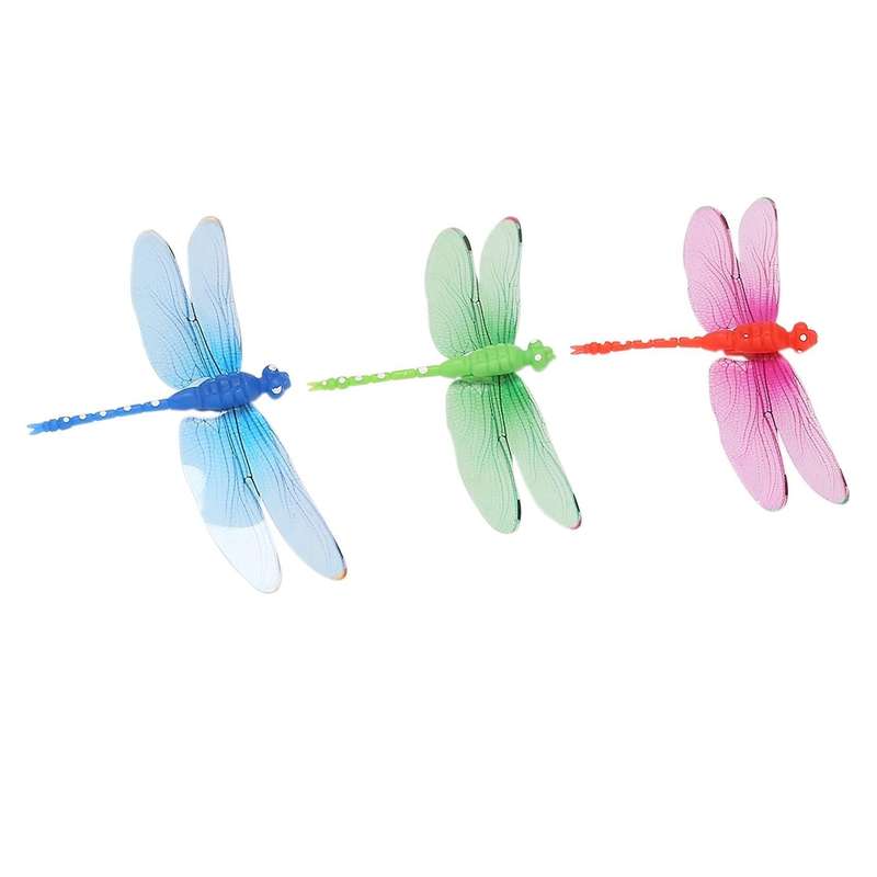 5pcs 8cm 3d Artificial Dragonflies Fridge Magnet Decoration