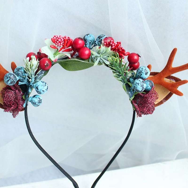 Christmas Antlers Headband Women Girl Headband(d)