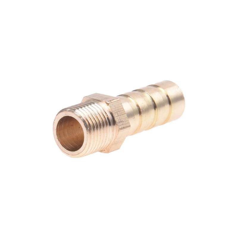 5pcs Brass 8mm Air Gas Pipe Hose Barb 1/8"pt Male Thread Joints Fittings