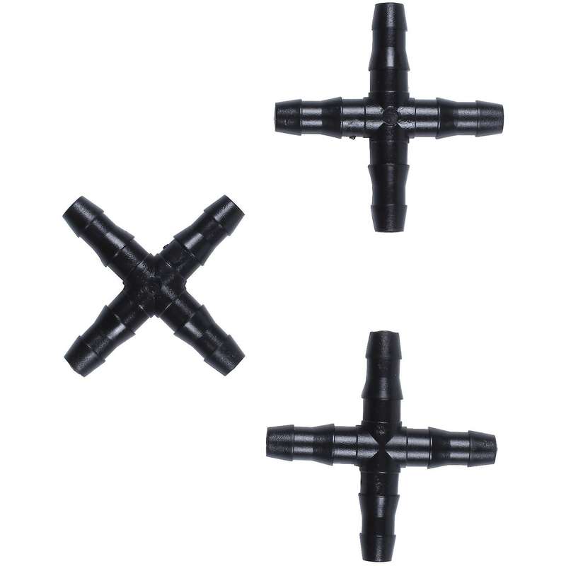 20 Pcs Black Sprinkler Irrigation Tee Pipe Barb Hose for Tube