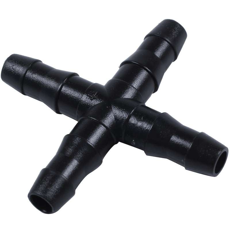 20 Pcs Black Sprinkler Irrigation Tee Pipe Barb Hose for Tube