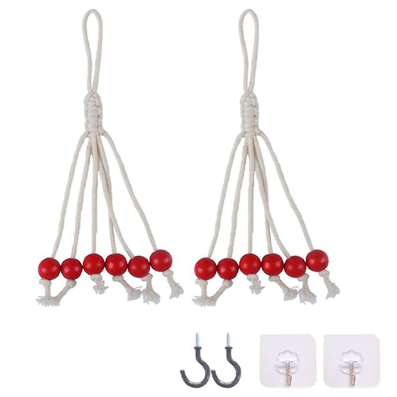 Storage Organizer for Home Universal Banana Macrame Holder Hook-red