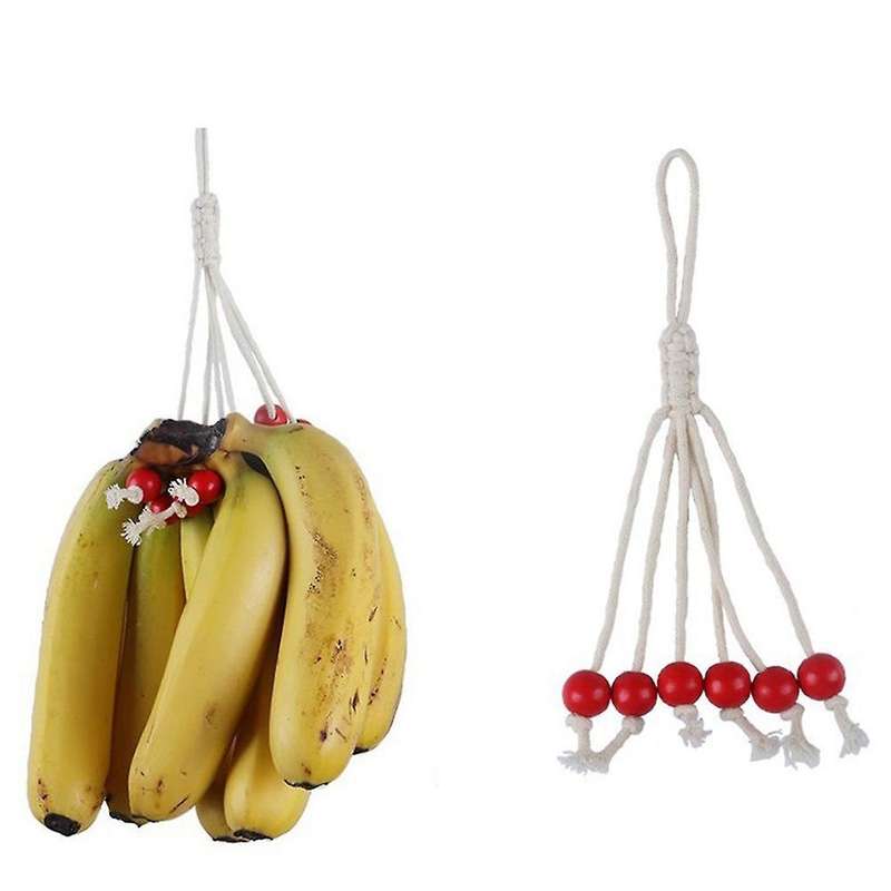 Storage Organizer for Home Universal Banana Macrame Holder Hook-red