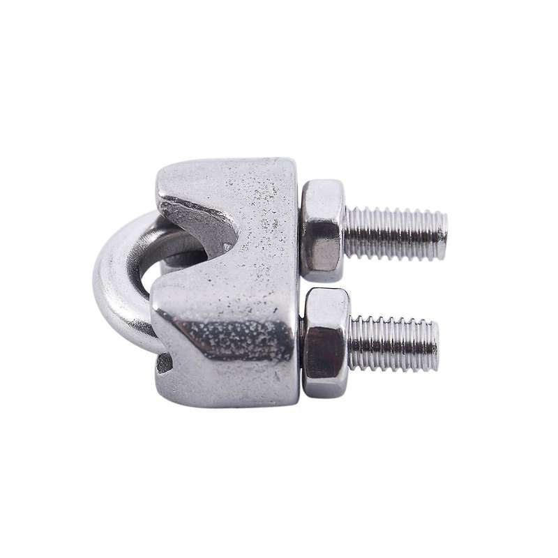 4pcs Stainless Steel Cable Clip Saddle for 5/32 Inch 4mm Wire Ropes