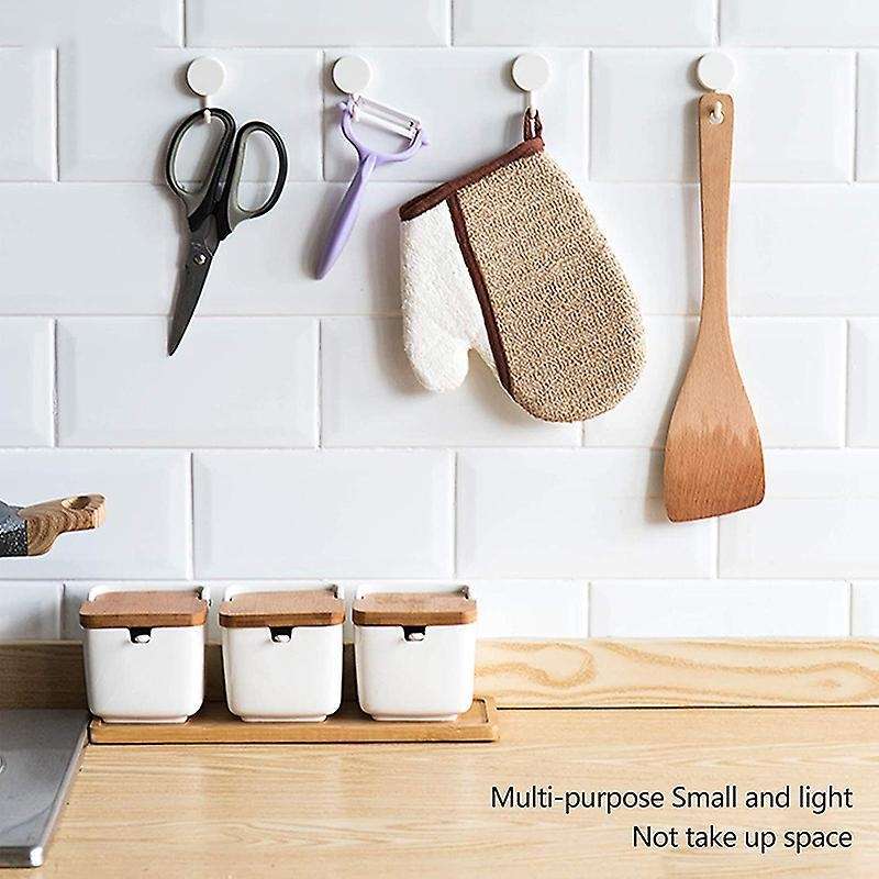 Small Adhesive Wall Hooks 6 Pack Damage-free Hanging Wall Hooks