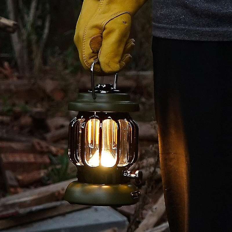 Led Camping Lantern,5000mah,flashlight for Outdoor and Indoor,green