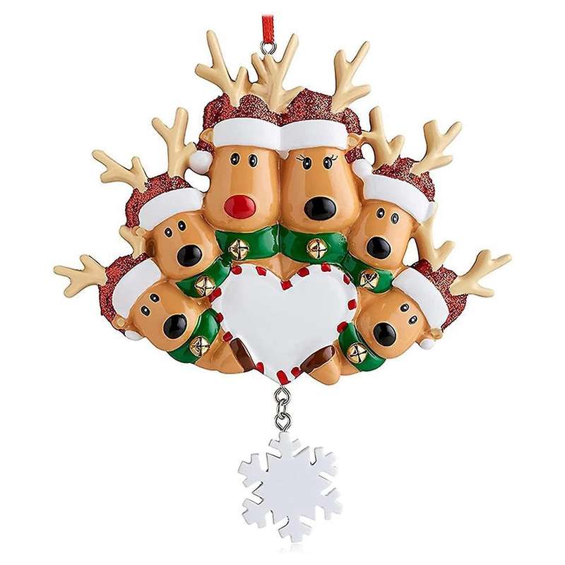 Family Christmas Tree Family Set Gift (christmas Deer, Family Of 6)